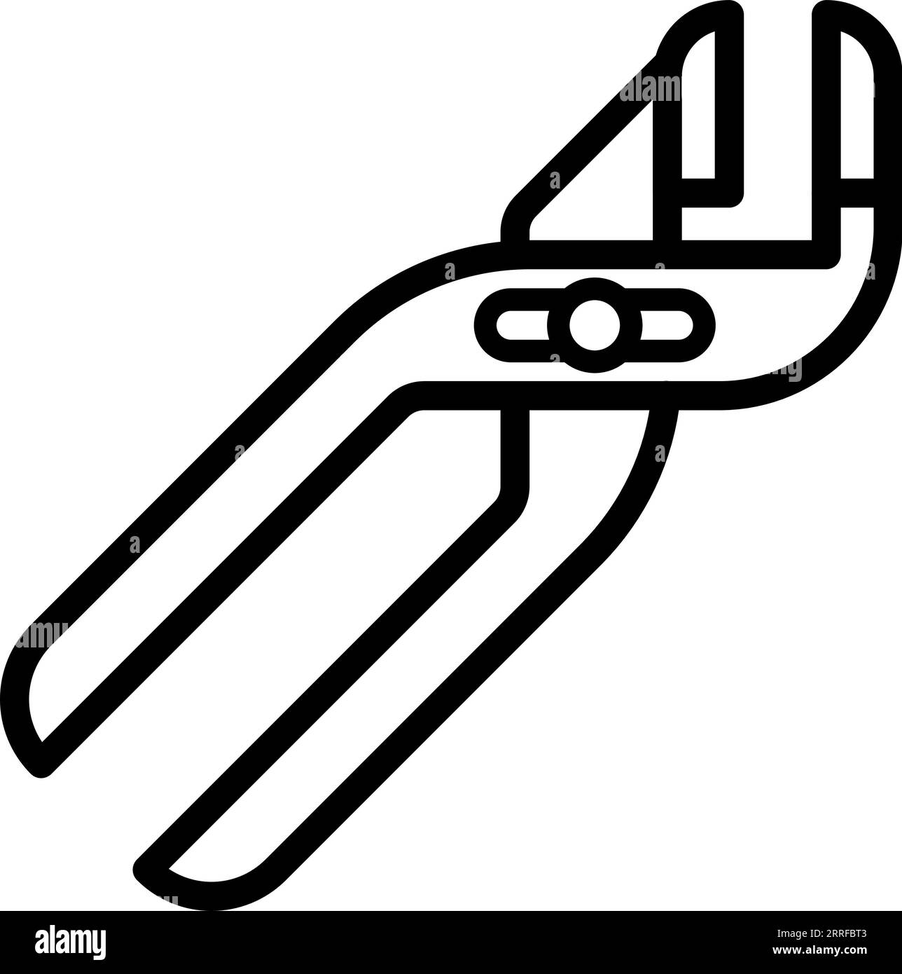 Line monkey wrench icon as an editable outline for your design Stock Vector