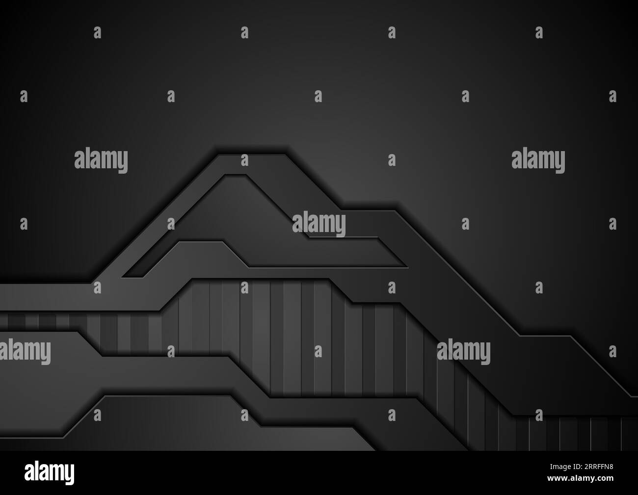 Black technology concept abstract background with striped texture ...