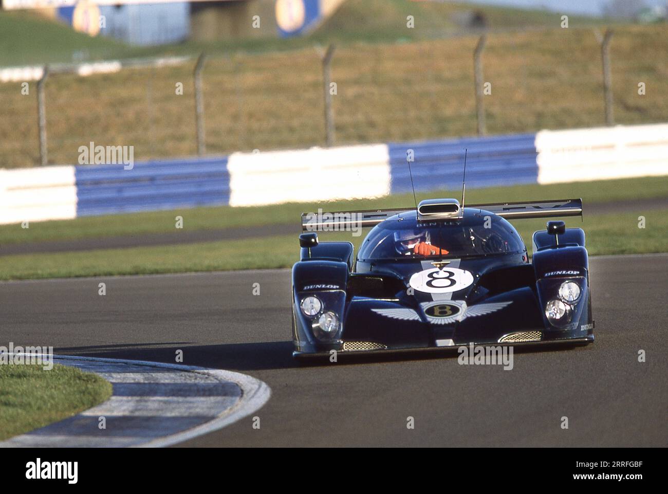 Bentley Speed Eight Le Mans prototype testing at Silverstone in January 2001 Stock Photo