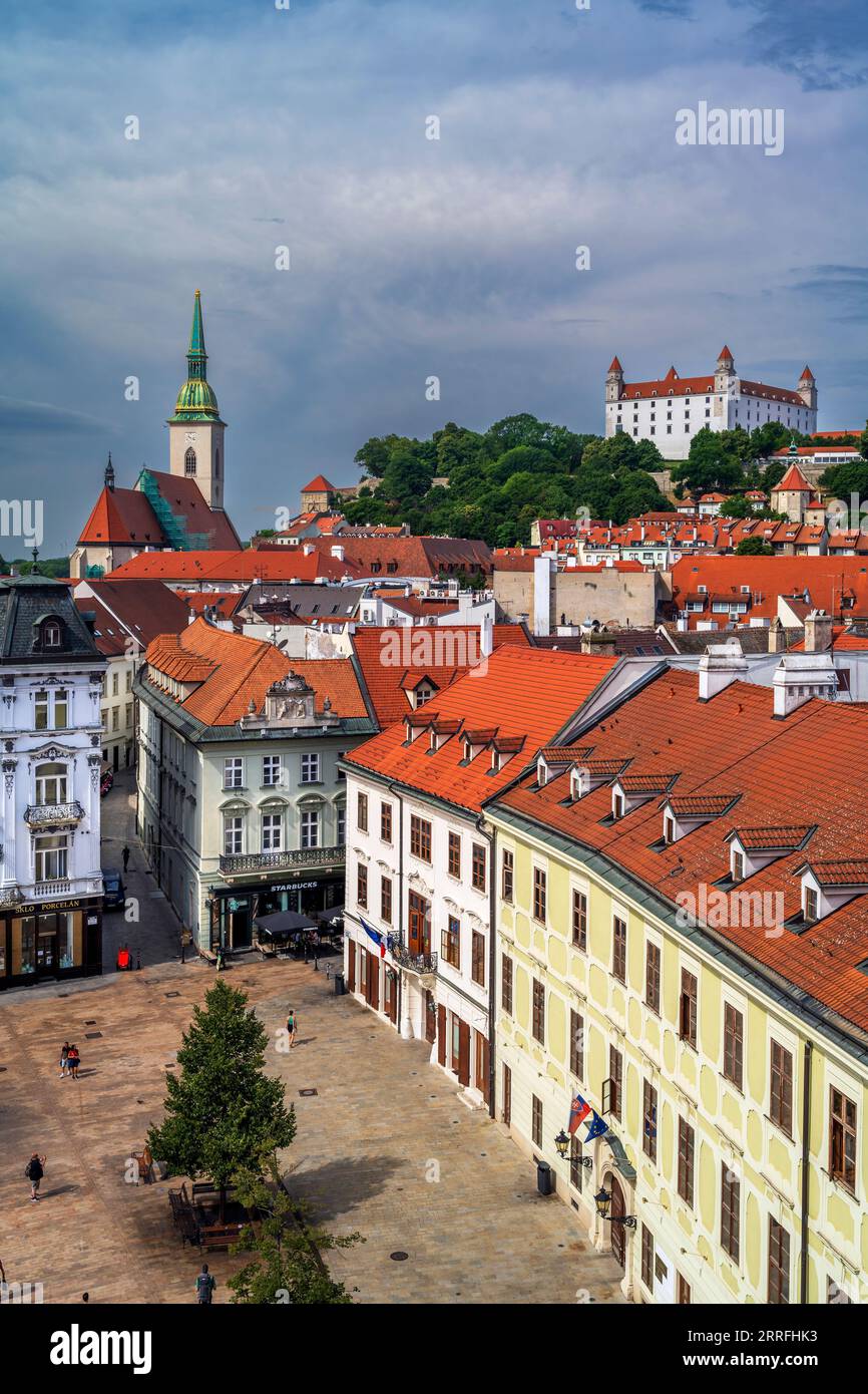 Old town skyline, Bratislava, Slovakia Stock Photo