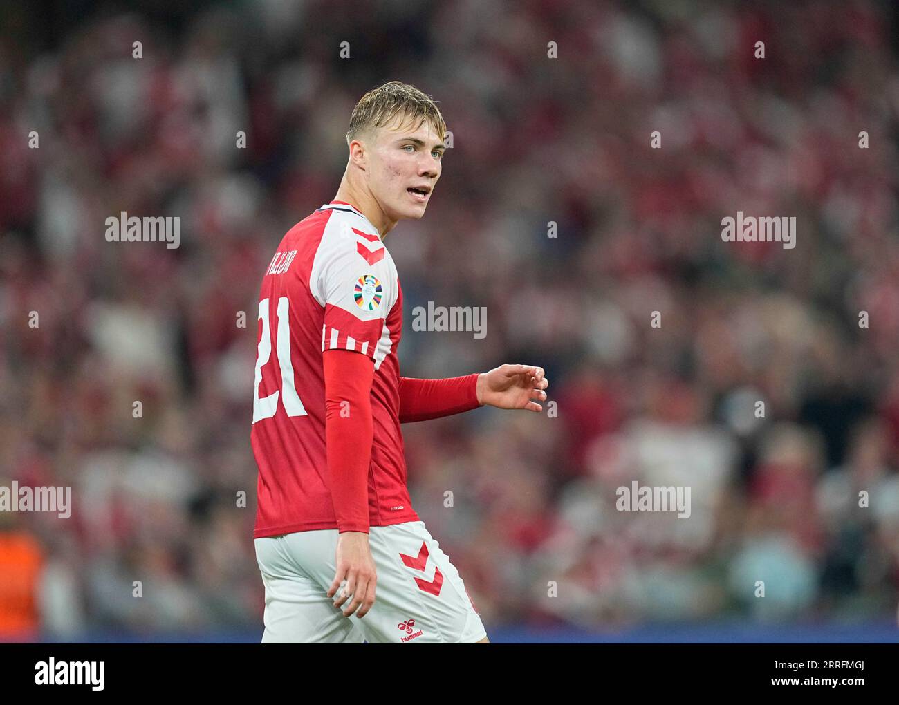 Parken, Copenhagen, Denmark. 07th Sep, 2023. Rasmus Højlund (Denmark ...