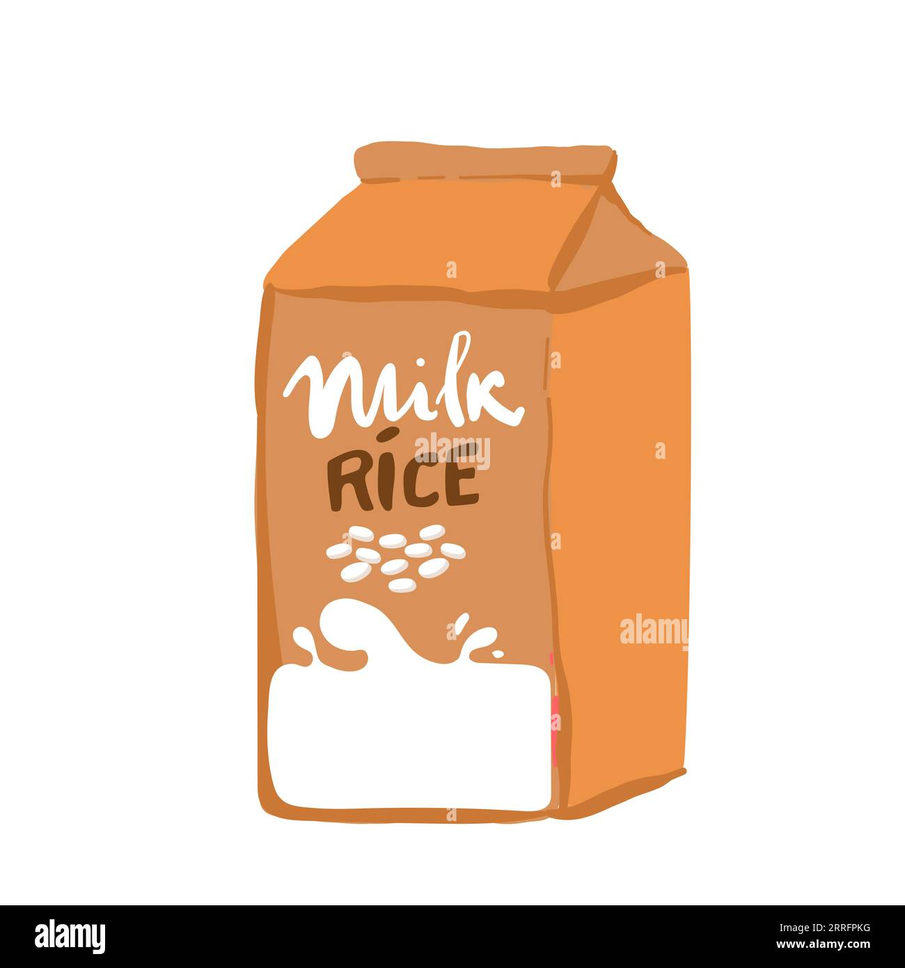Rice milk vector. Bottle Oat milk. Oat milk cartoon on white background