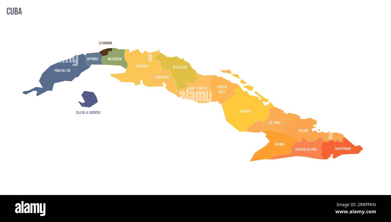 Cuba Political Map Of Administrative Divisions Provinces Colorful Cuba Political Map Of Administrative Divisions Provinces Colorful Spectrum Political Map With Labels And Country Name 2RRFPKN