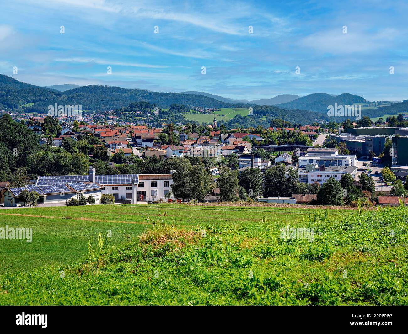 A Charming Small Town in the Bavarian Forest: Viechtach.Germany, Bavaria Stock Photo