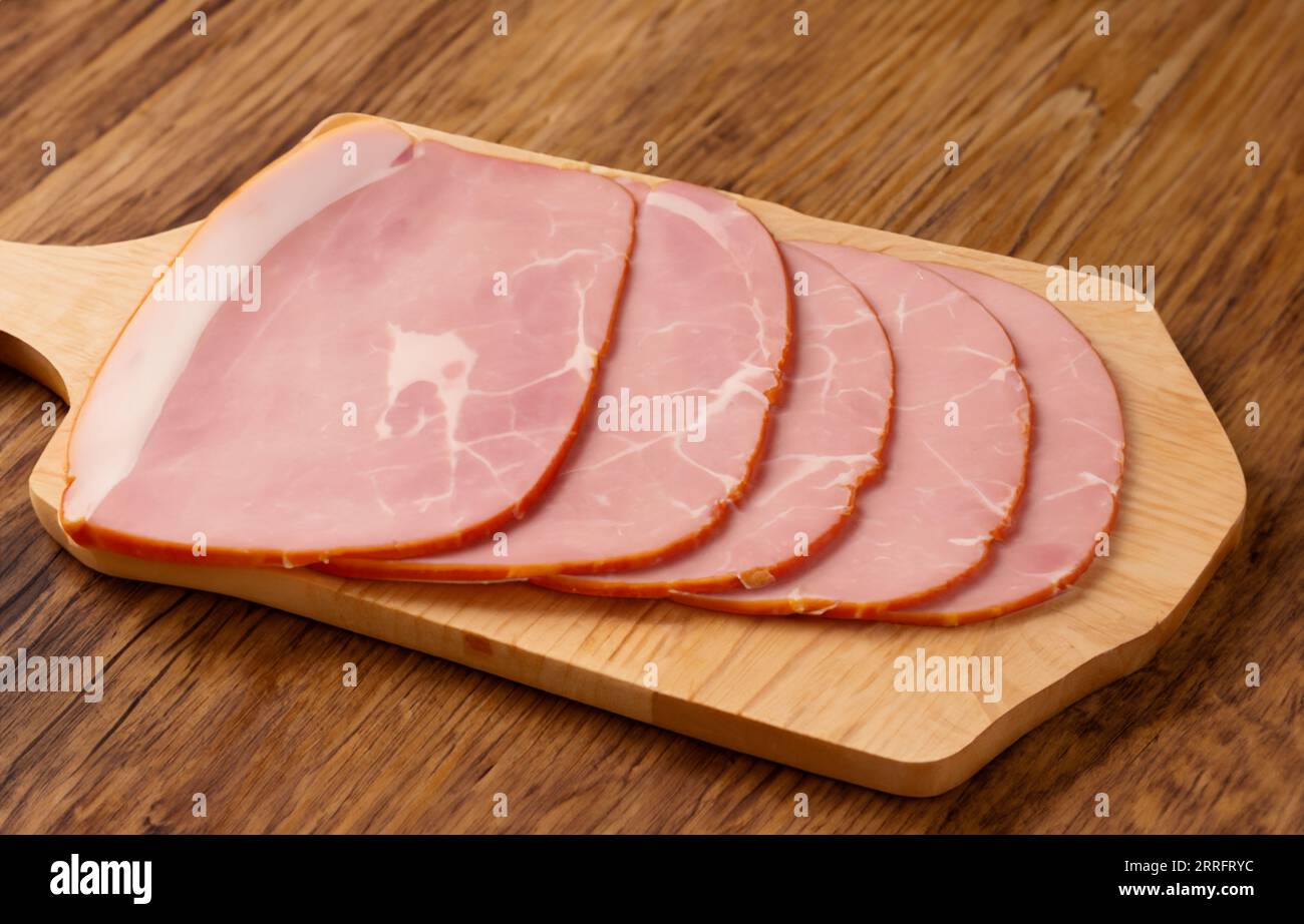 platter of mixed cold cuts Stock Photo