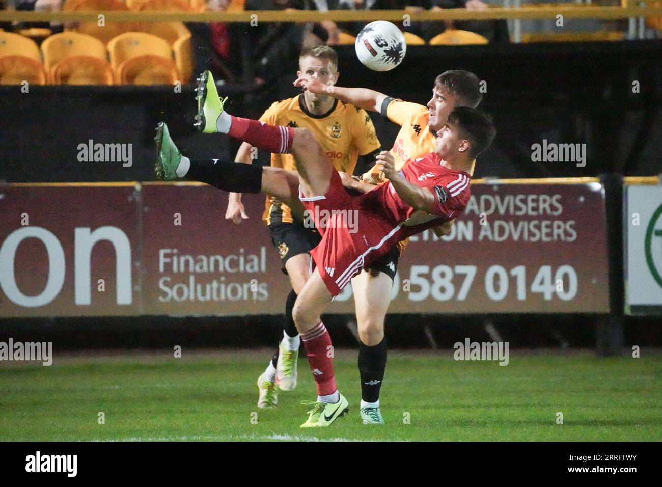 Southport v Scarborough 5th September 2023 Big Help Stadium .Southport. Vanarama National League North.   Southport 3 Scarborough 1 Stock Photo