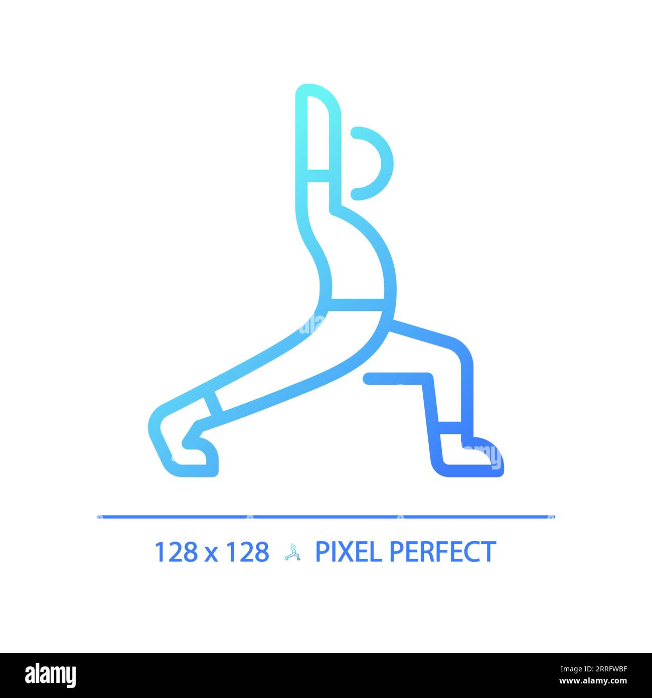 Blue gradient exercise linear icon Stock Vector