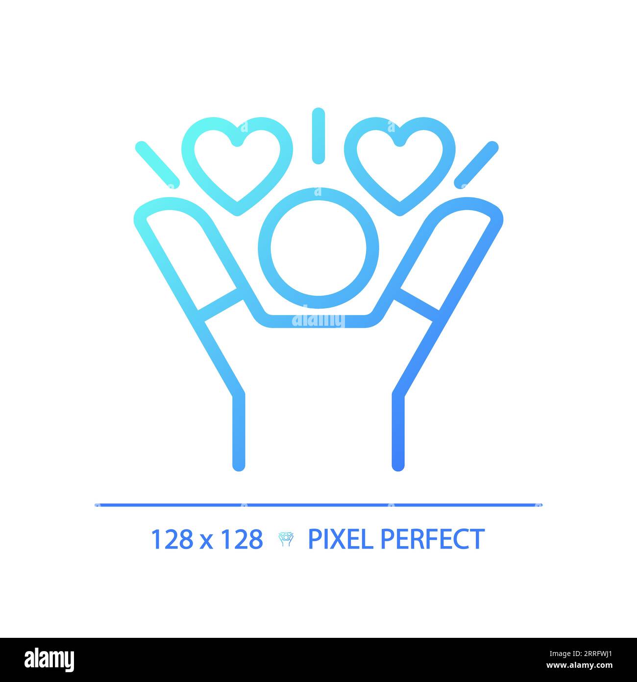 Blue gradient healthy living linear icon Stock Vector Image & Art - Alamy