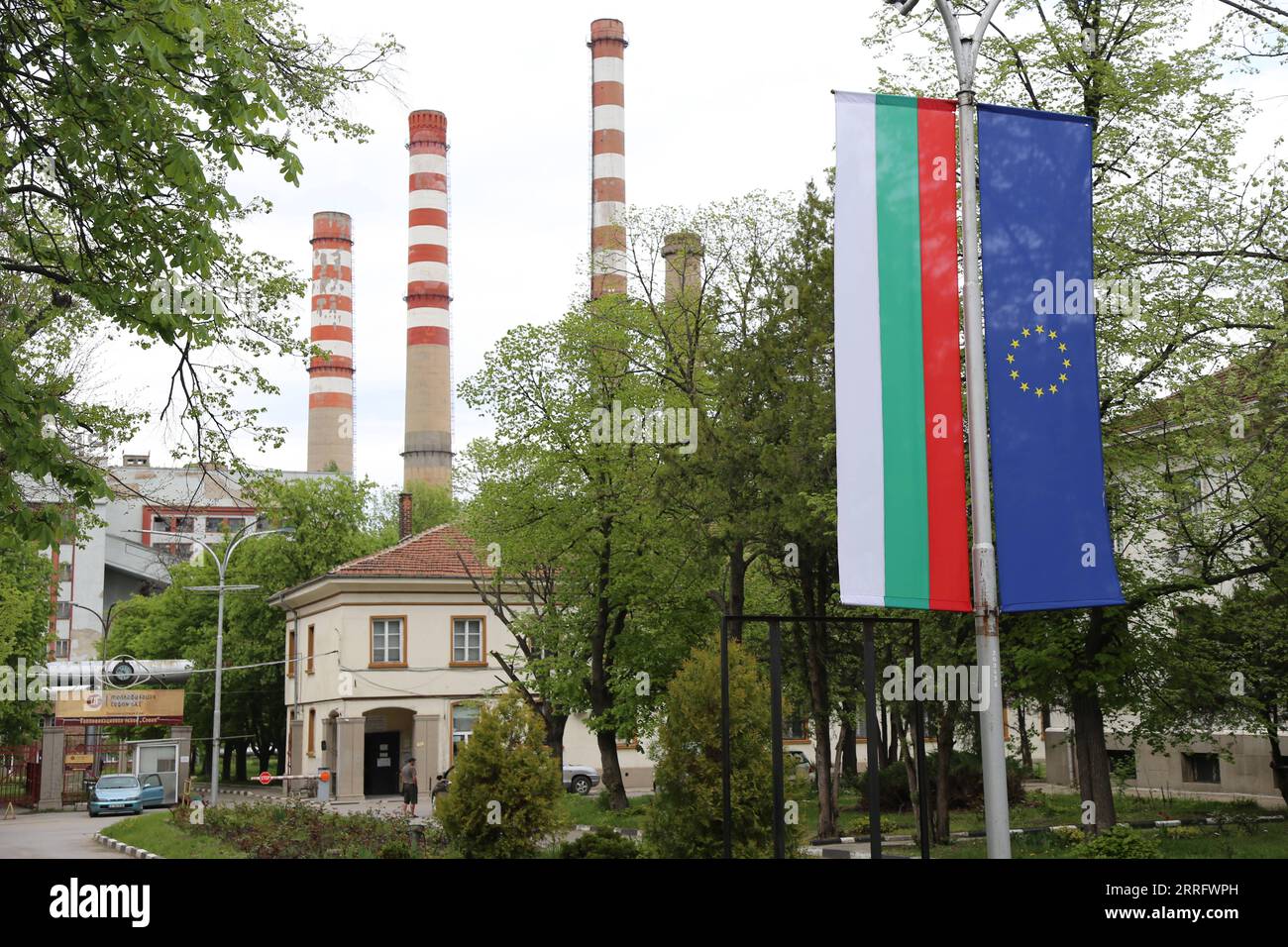 220428 -- SOFIA, April 28, 2022 -- Photo taken on April 27, 2022 shows a factory of Toplofikacia Sofia, a heating company, in Sofia, Bulgaria. Russia has suspended gas supplies to Bulgaria, but the situation is under control, senior Bulgarian officials said at a press conference on Wednesday. There is already a physical confirmation of the suspension of the quantities submitted to Bulgaria, Bulgarian Energy Minister Alexander Nikolov said. TO GO WITH Russia halts gas supplies to Bulgaria: officials  BULGARIA-SOFIA-RUSSIA S GAS SUPPLIES-HALT LinxHao PUBLICATIONxNOTxINxCHN Stock Photo