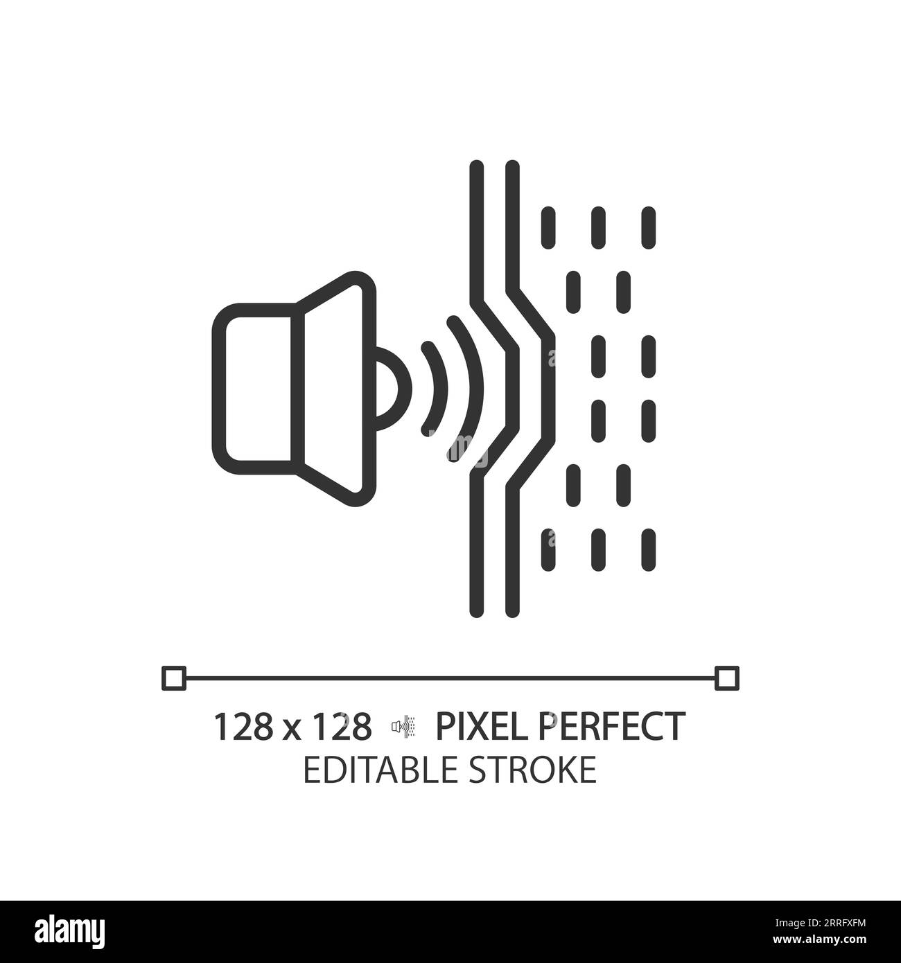 Customizable soundproof material black thin linear icon Stock Vector