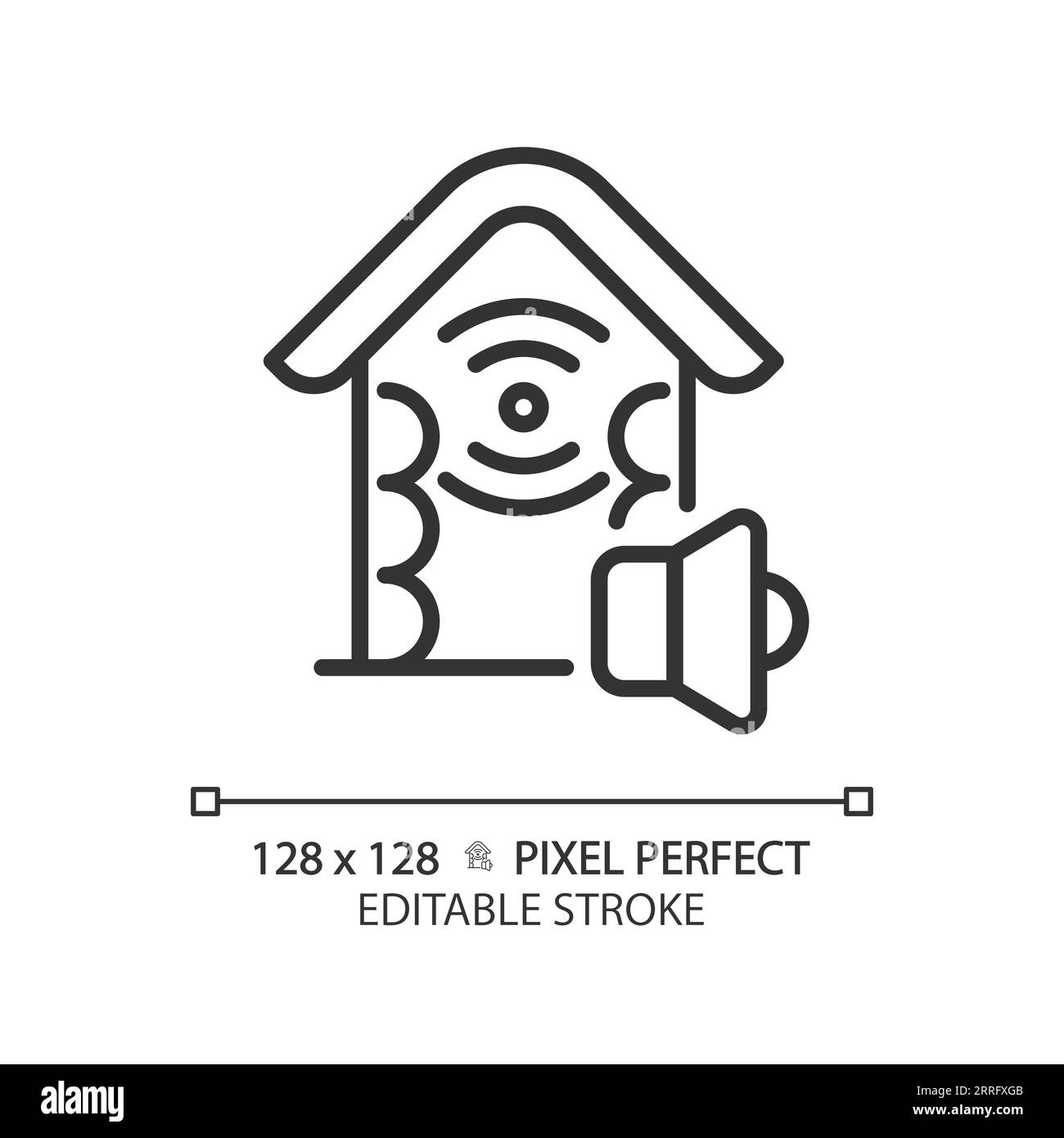 Customizable soundproof walls black thin linear icon Stock Vector