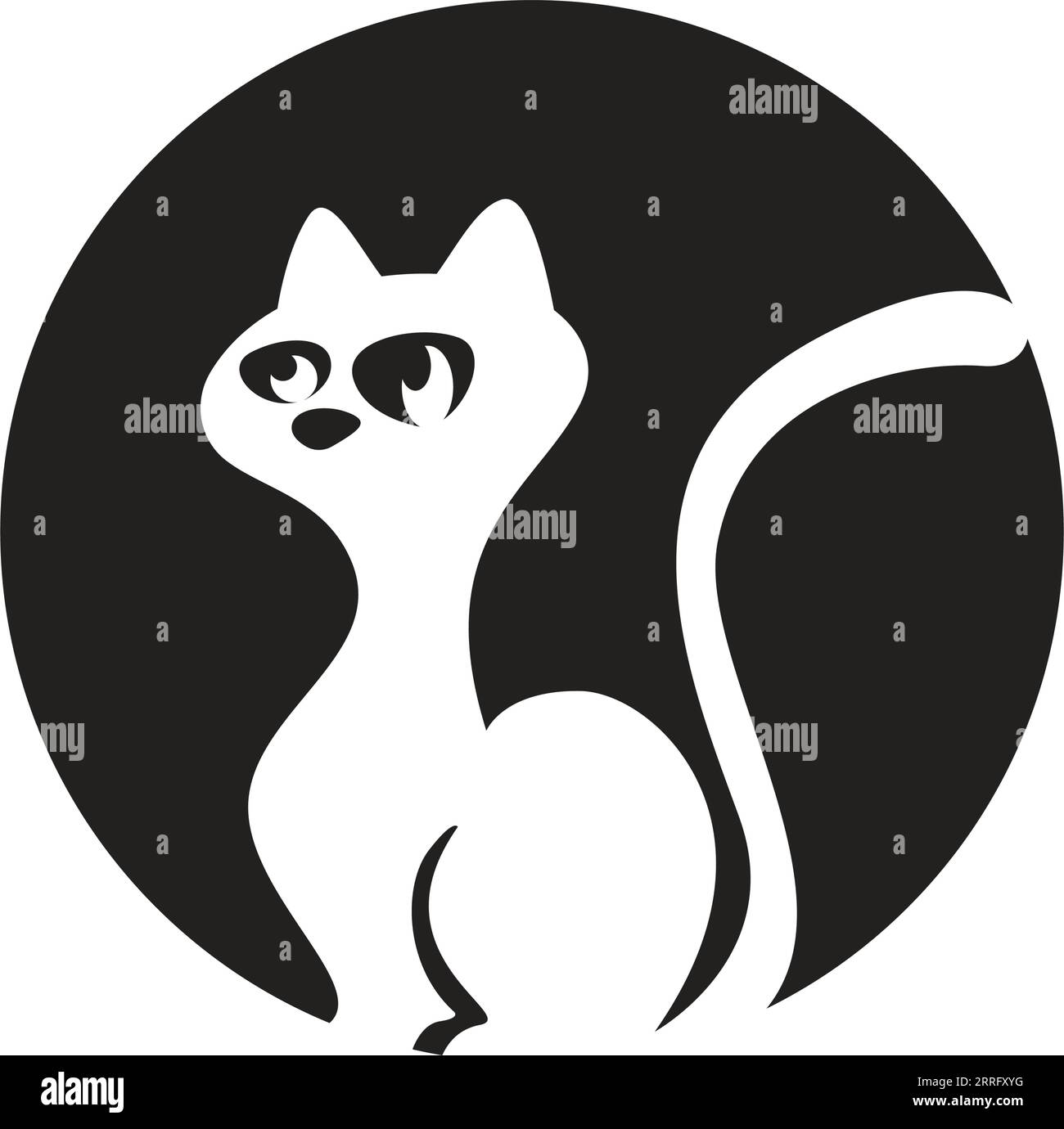 Cat logo icon design illustration Stock Vector