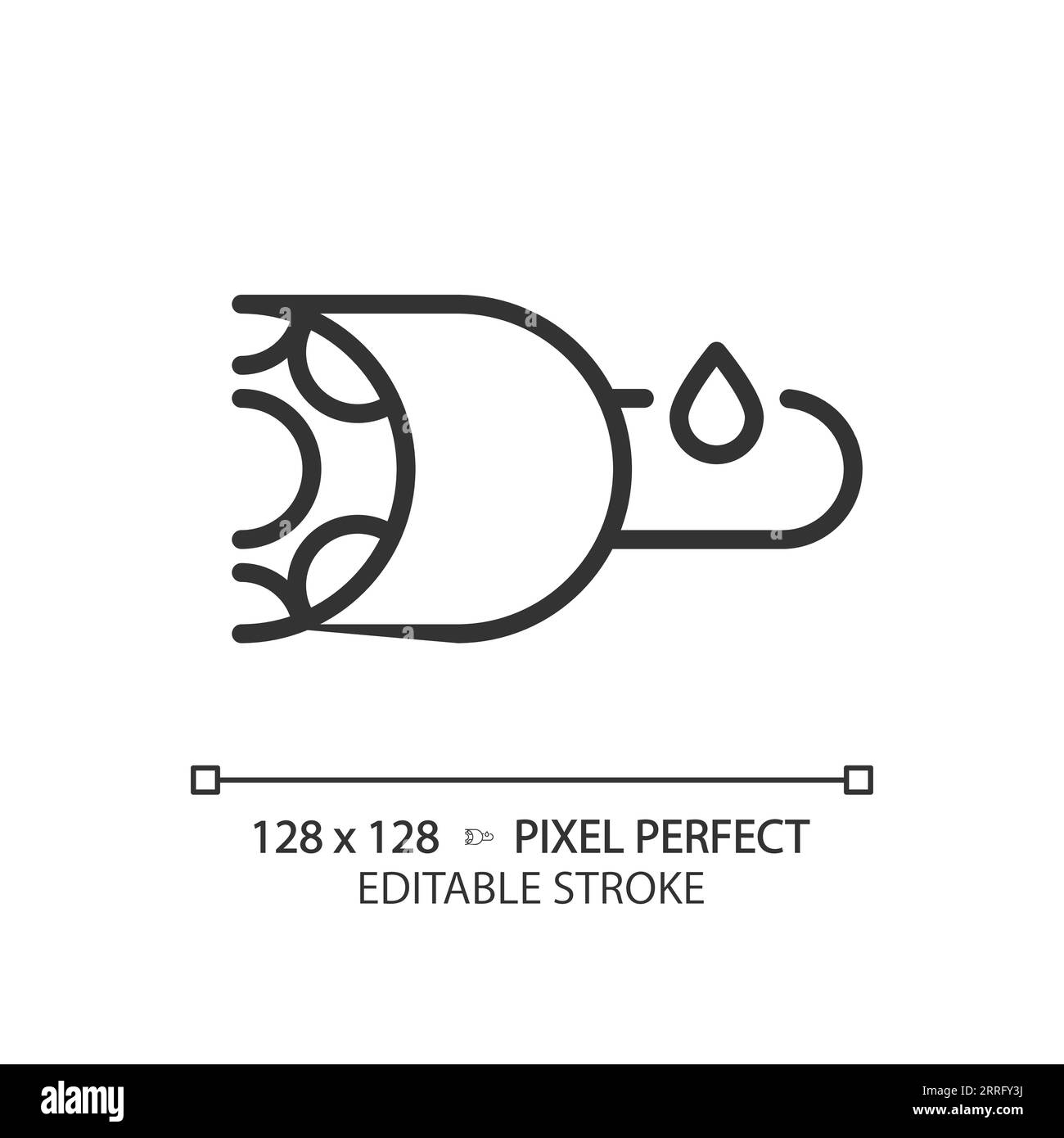 Customizable soundproofing solution black thin linear icon Stock Vector