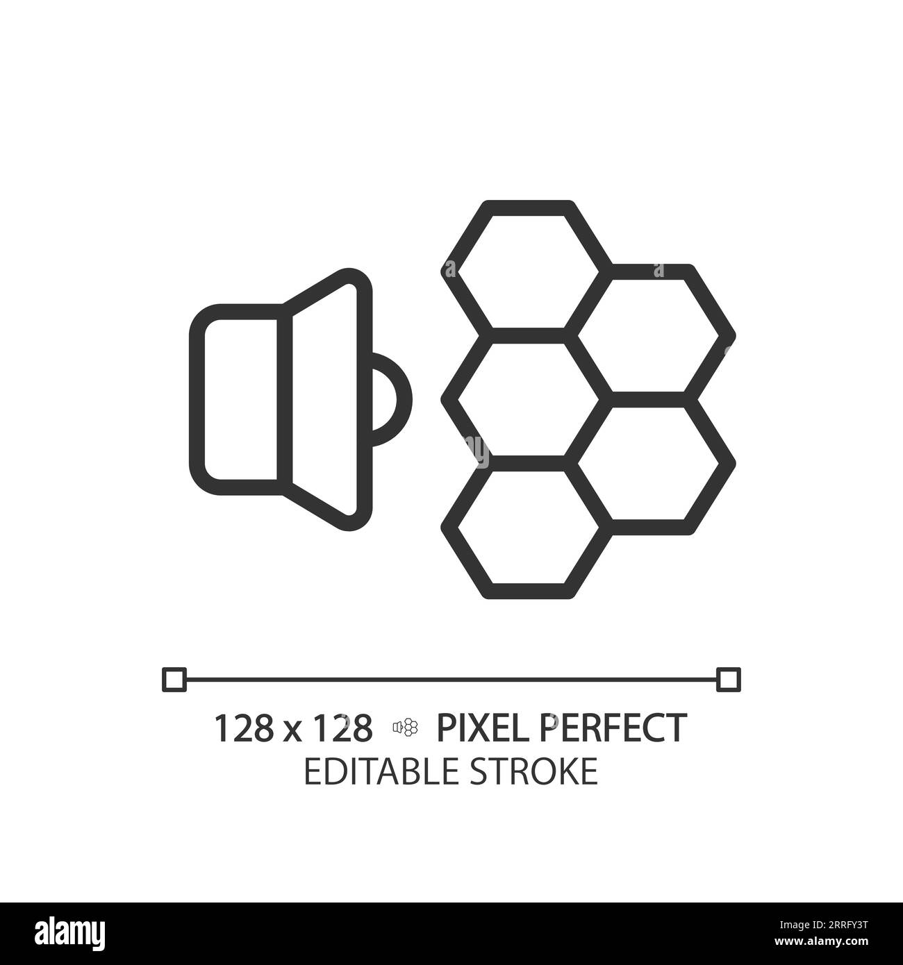 Customizable soundproof wallpaper black thin linear icon Stock Vector