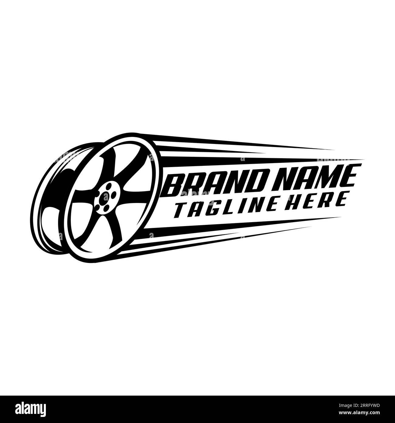 automotive wheel logo design vector Stock Vector