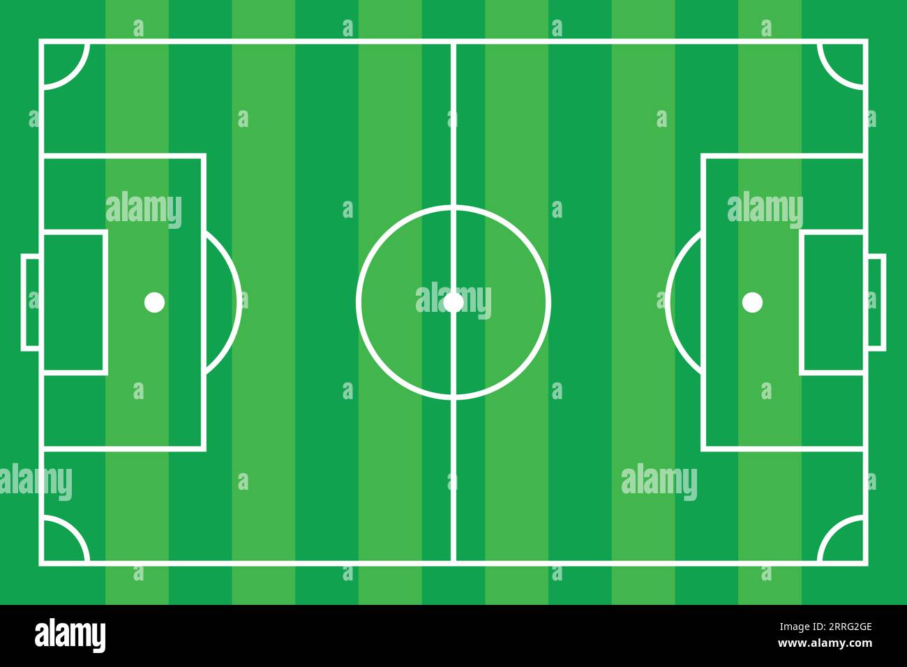 Soccer field in flat style. Football stadium vector illustration on