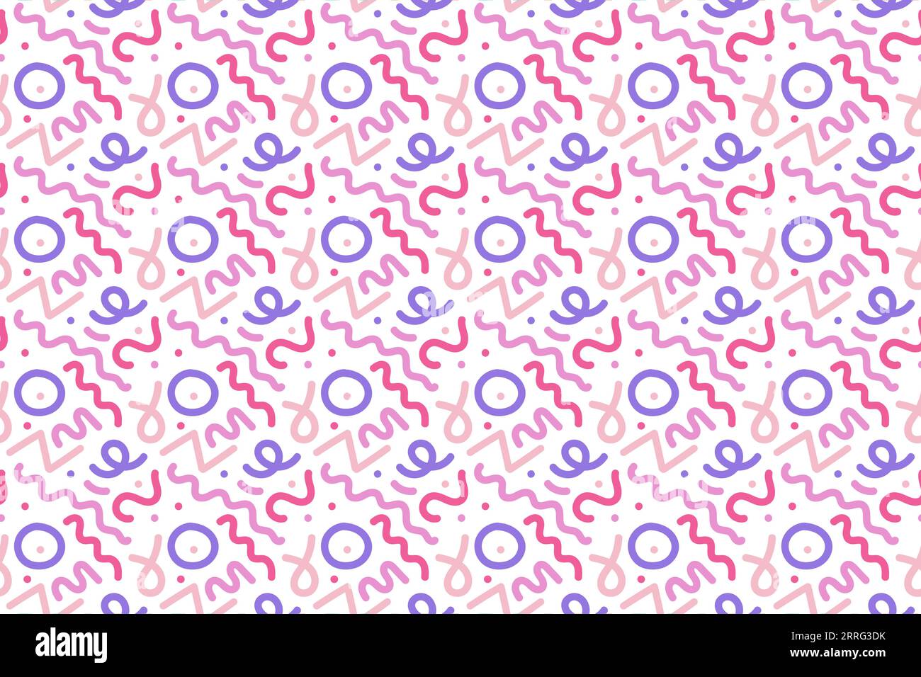 Seamless scribble lines abstract pattern illustration in squiggle style