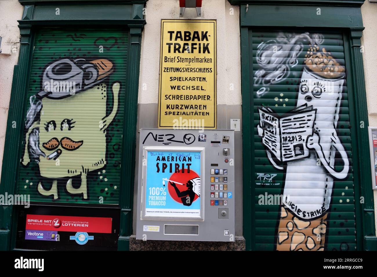 Vienna, Austria. Austrian cigarette shop Stock Photo Alamy