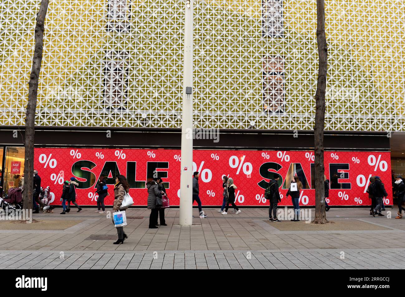 Vienna, Austria. Sales on Mariahilferstrasse in Vienna Stock Photo