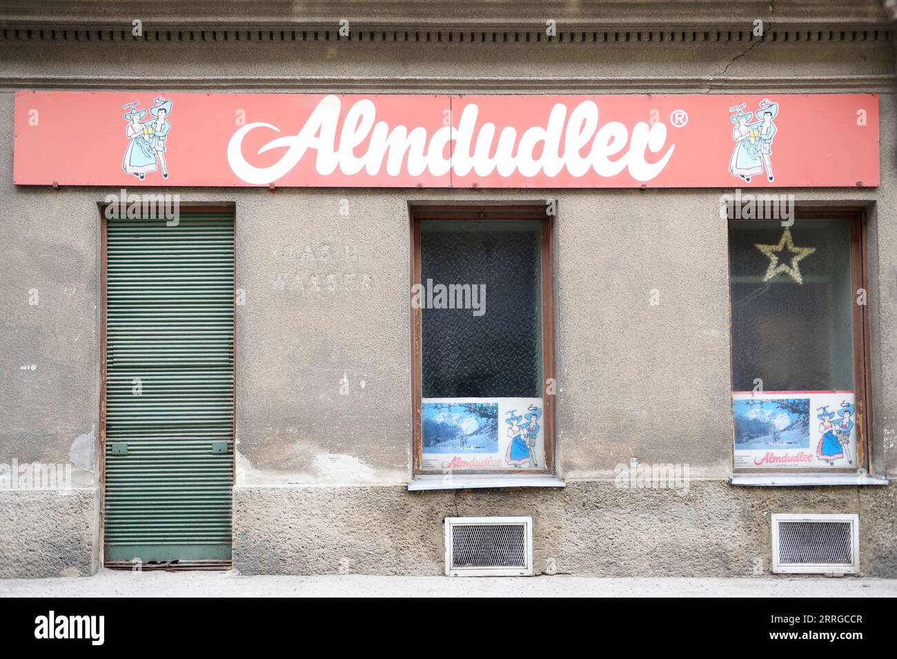 Vienna, Austria. Abandoned liquor store Stock Photo