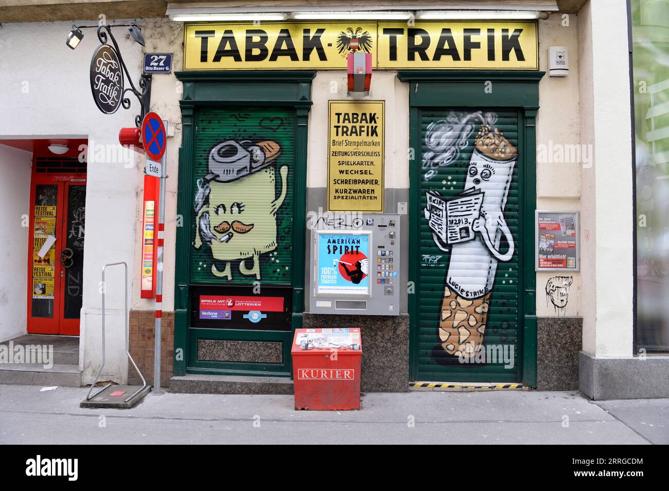 Vienna, Austria. Austrian cigarette shop Stock Photo Alamy
