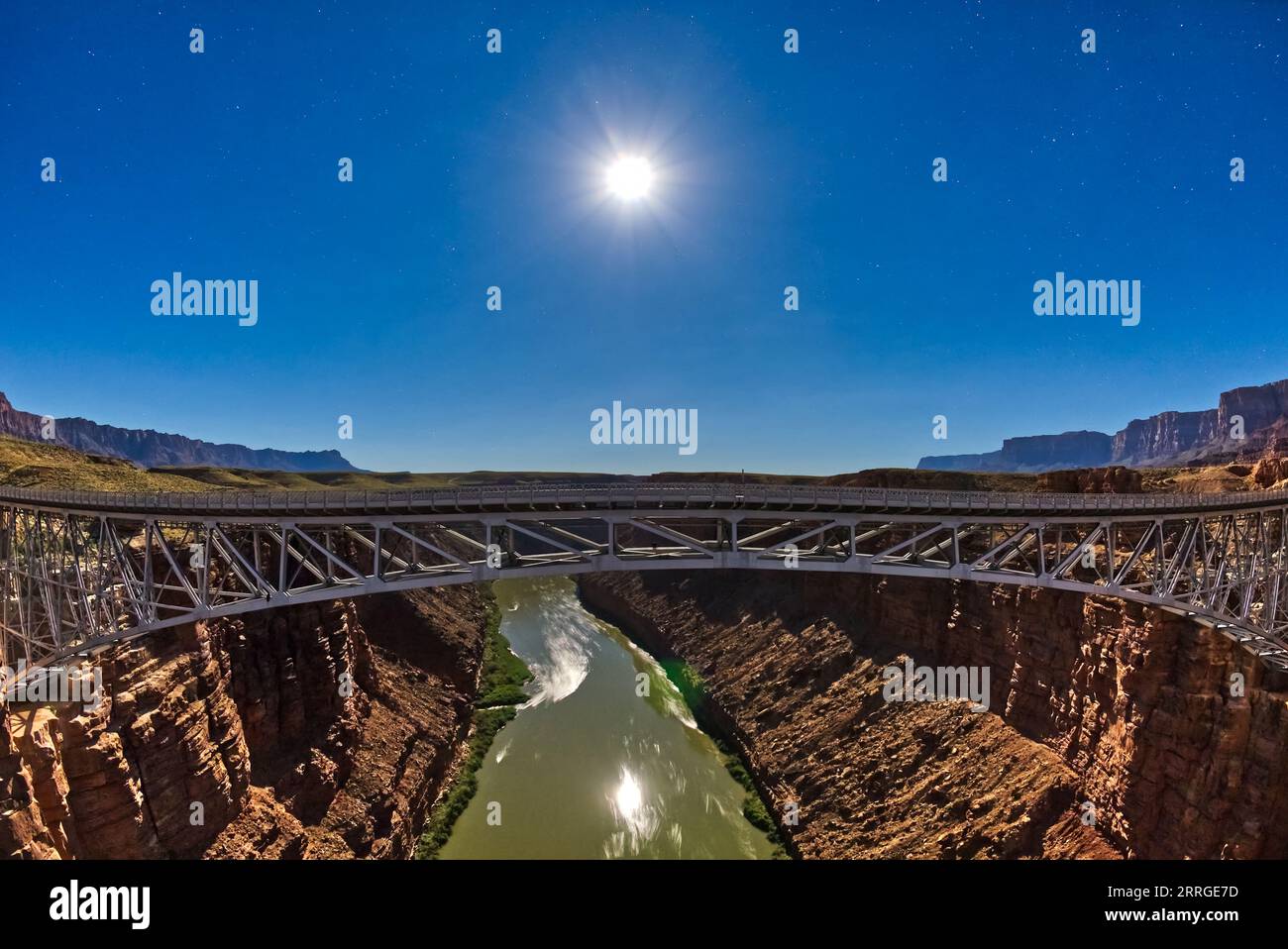 Marble Canyon Arizona under Moonlight Stock Photo Alamy