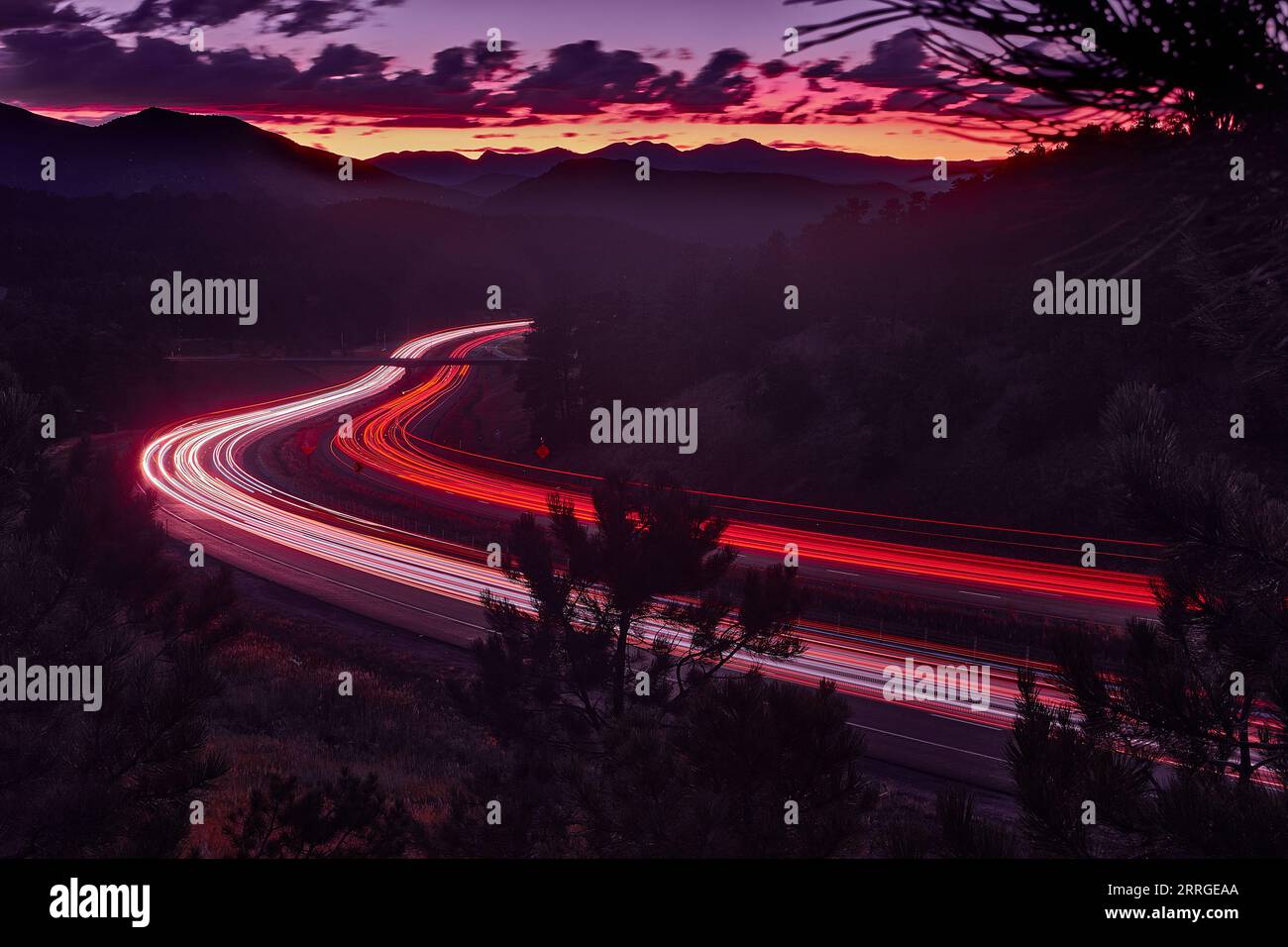 Interstate highway system (I 70) in Colorado mountains Stock Photo Alamy
