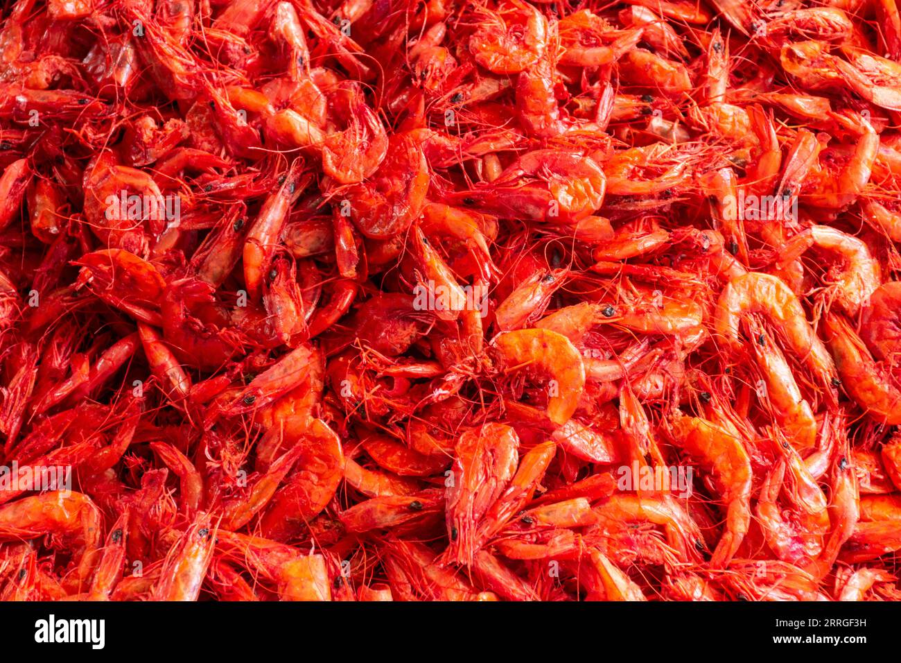 Beautiful view to shrimps for sale on São Joaquim farmer's market Stock Photo