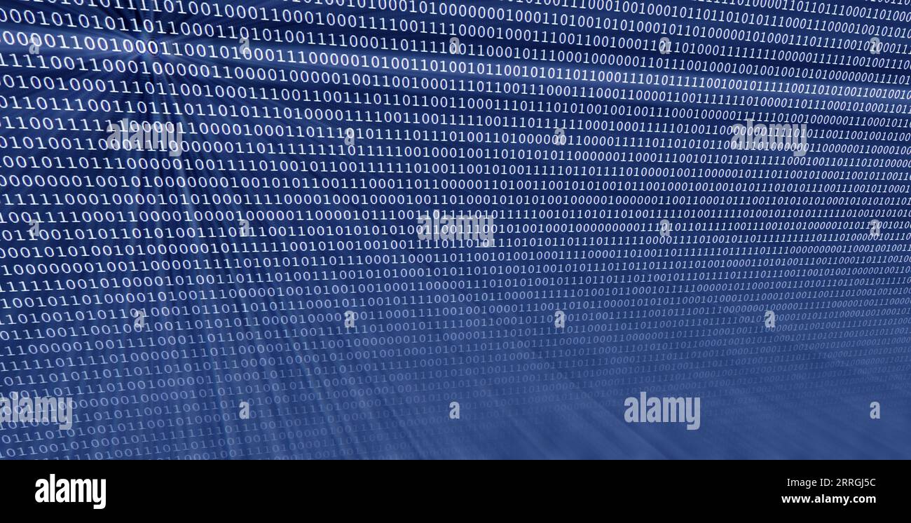 Colorful Digital Binary Data Digits And Streaming Binary Code ...