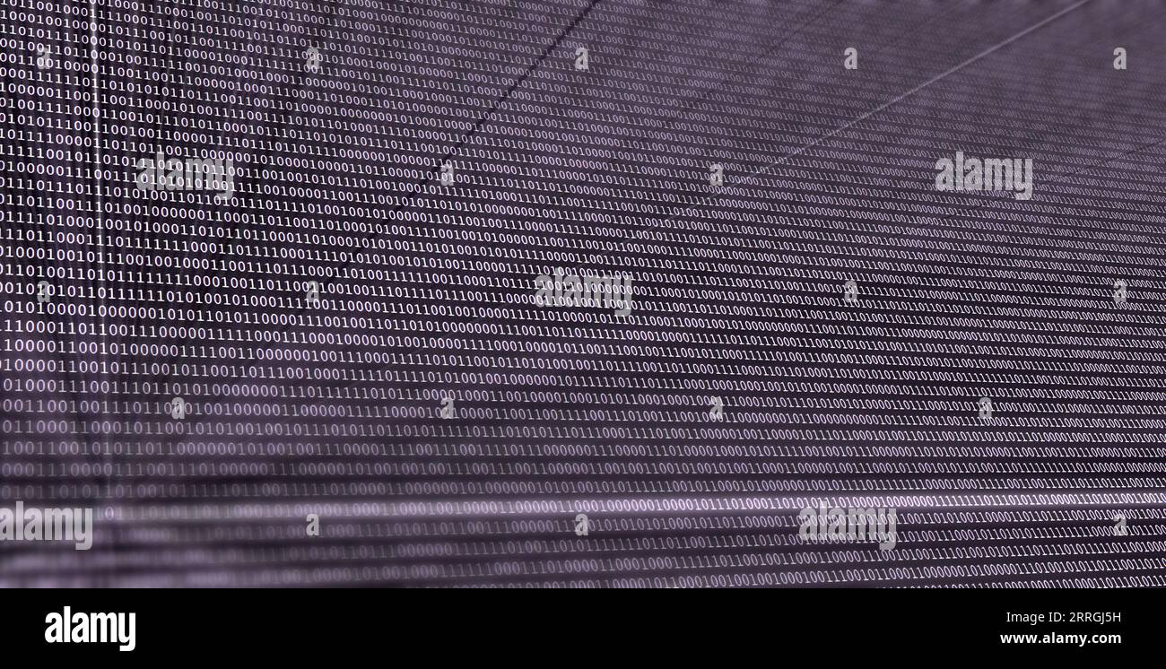Colorful Digital Binary Data Digits And Streaming Binary Code ...