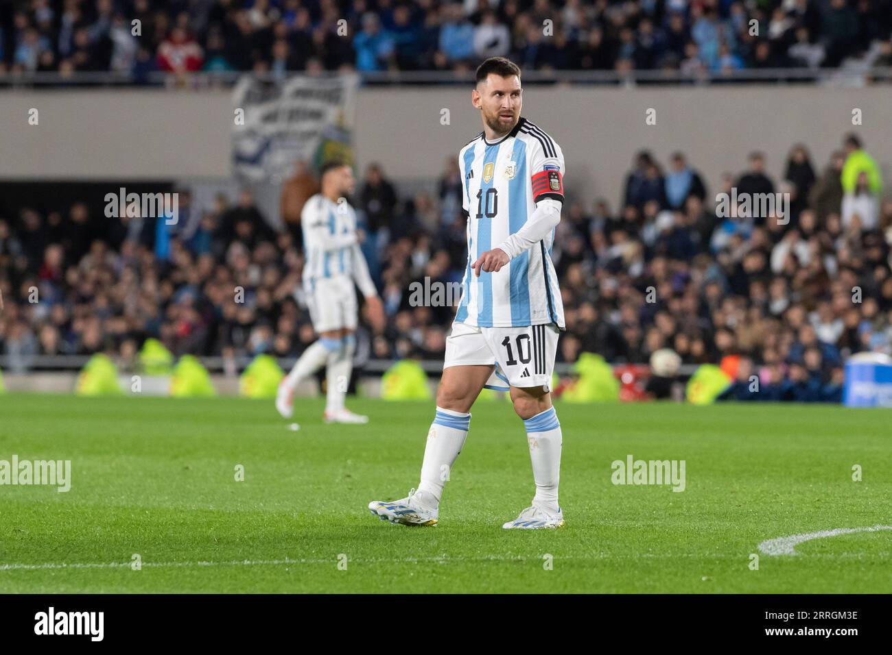 Buenos Aires, Argentina. 07th Sep, 2023. Lionel Messi of Argentina looks on during a match between Argentina and Ecuador as part of FIFA World Cup 2026 Qualifiers at Estadio Mas Monumental Antonio Vespucio Liberti. Final Score: Argentina 1:0 Ecuador Credit: SOPA Images Limited/Alamy Live News Stock Photo