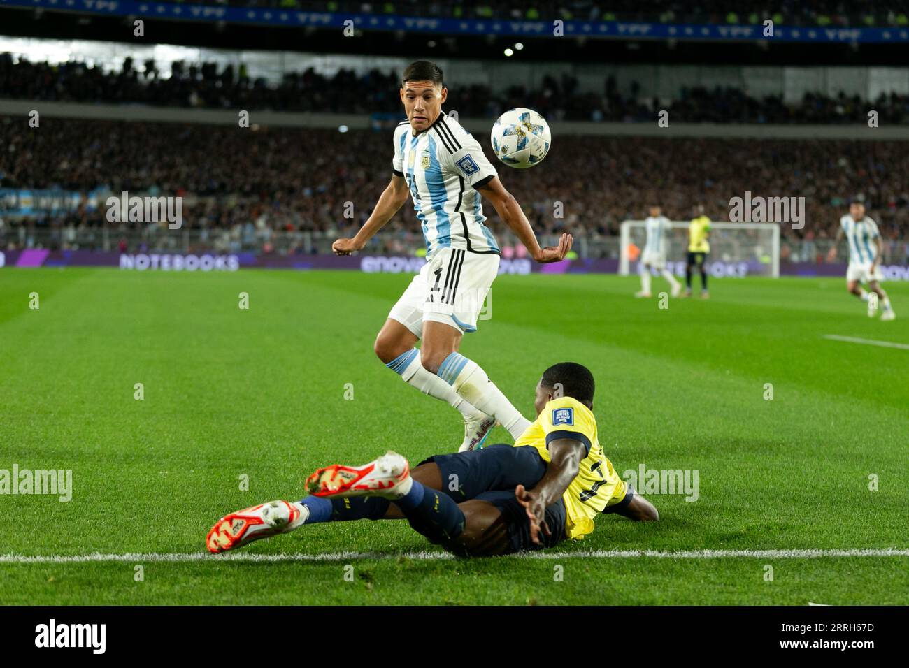 Buenos Aires, Argentina. 08th Sep, 2023. BUENOS AIRES, ARGENTINA - SEPTEMBER 7: Nahuel Molina of Argentina in action during the FIFA World Cup 2026 Qualifier match between Argentina and Ecuador at Estadio Más Monumental Antonio Vespucio Liberti on September 07, 2023 in Buenos Aires, Argentina. (Photo by Florencia Tan Jun/Pximages) Credit: Px Images/Alamy Live News Stock Photo