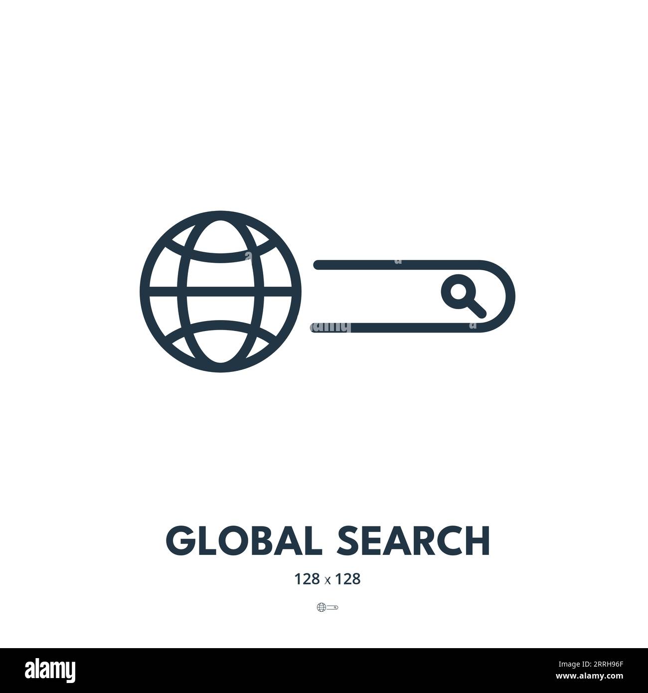 Global Search Icon. Search Bar, Browse, Internet. Editable Stroke ...