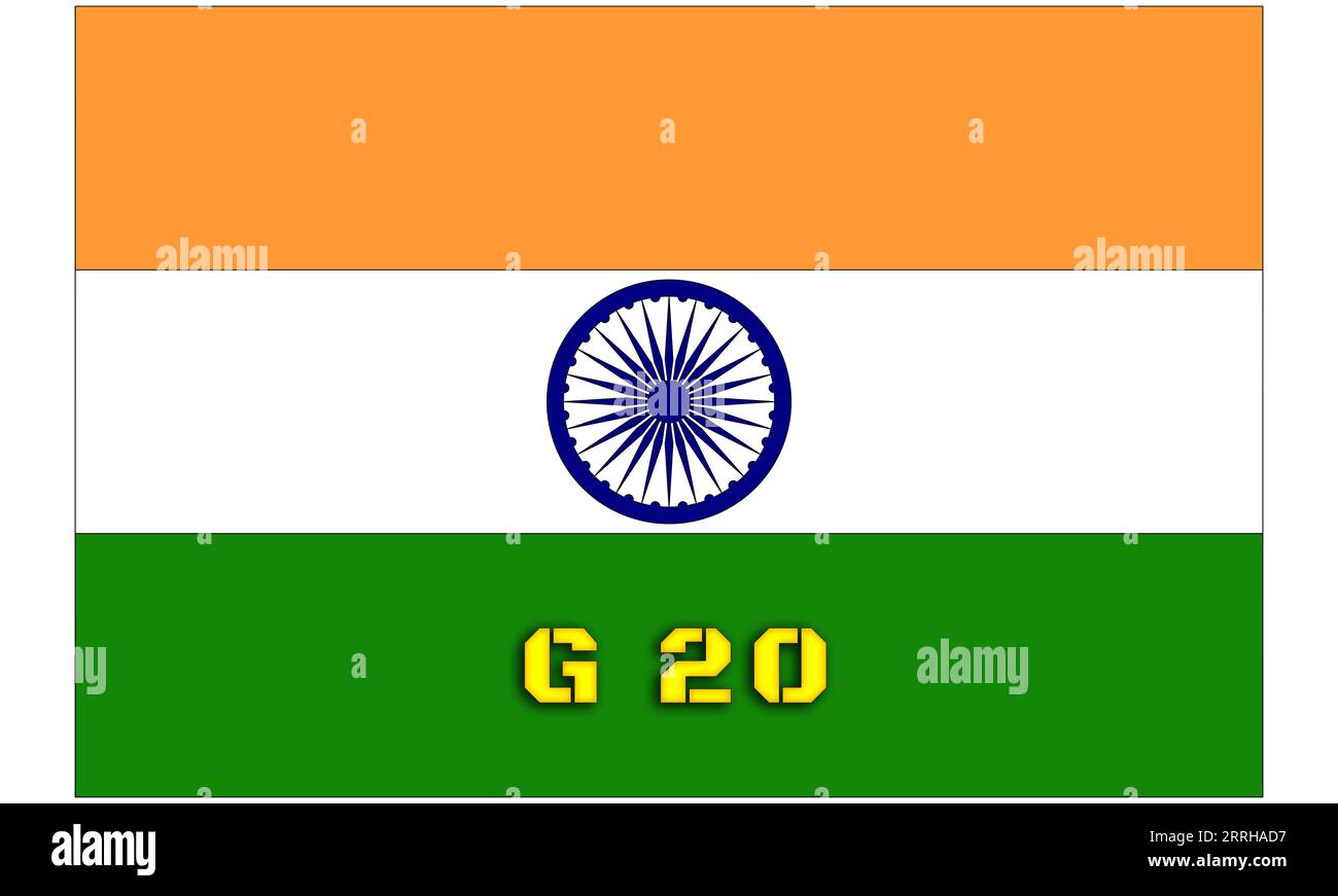 G20, The Group of 20 is a forum of leaders, finance ministers and central bank governors. Economic meetings. India,New Delhi Stock Photo