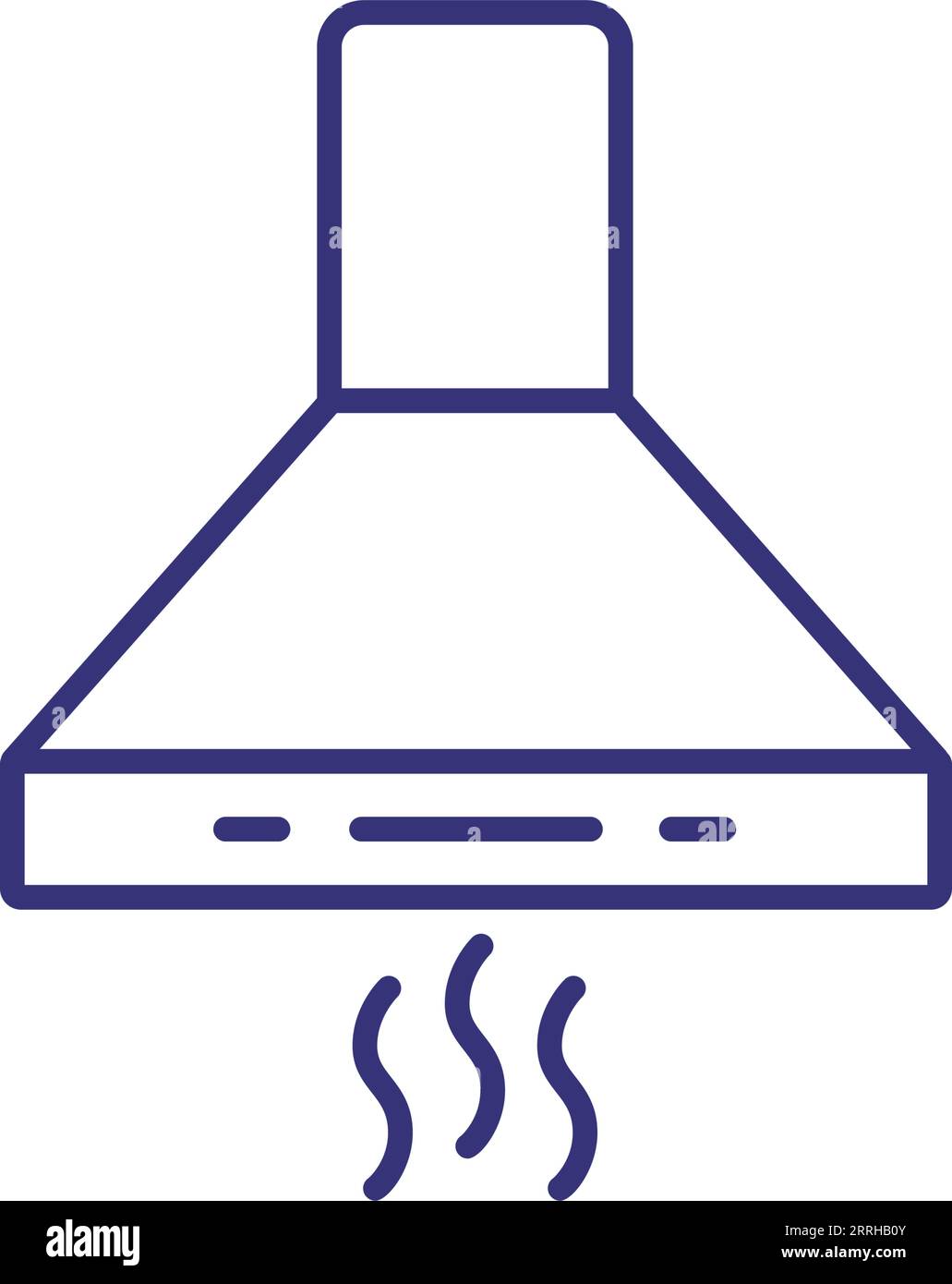 Kitchen hood line icon Stock Vector