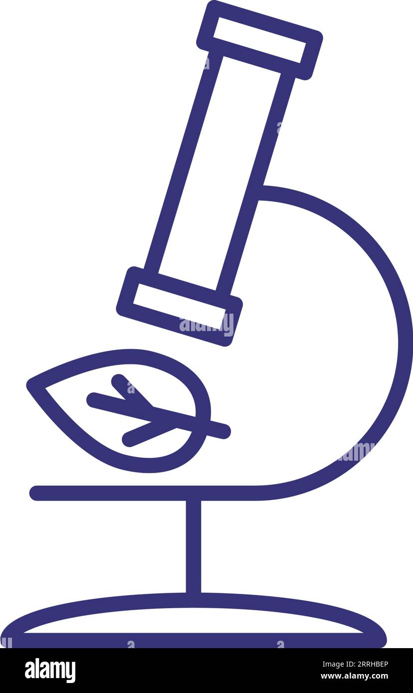 Microscope line icon. Stock Vector