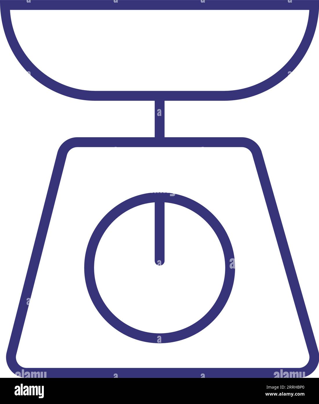 Kitchen scales line icon Stock Vector