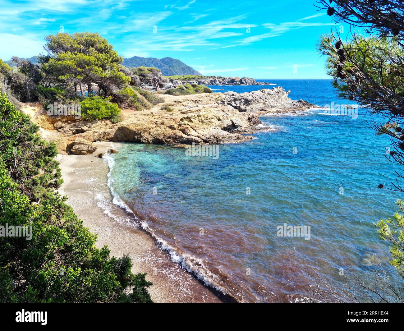 View of the Embiez island, South of France Stock Photo - Alamy