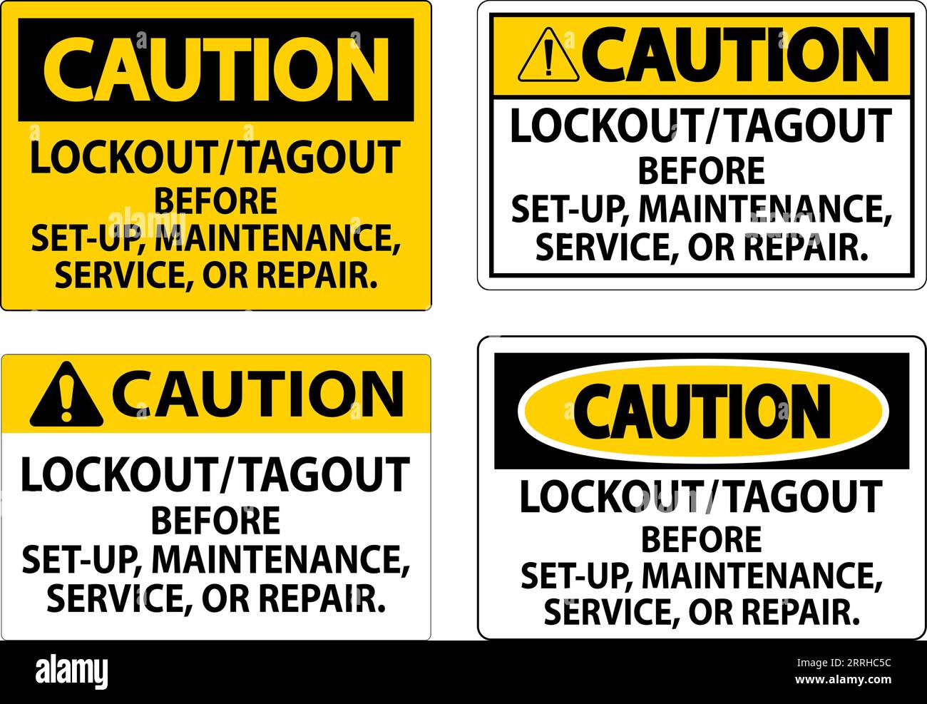 Caution Label: Lockout/Tagout Before Set-Up, Maintenance, Service Or ...