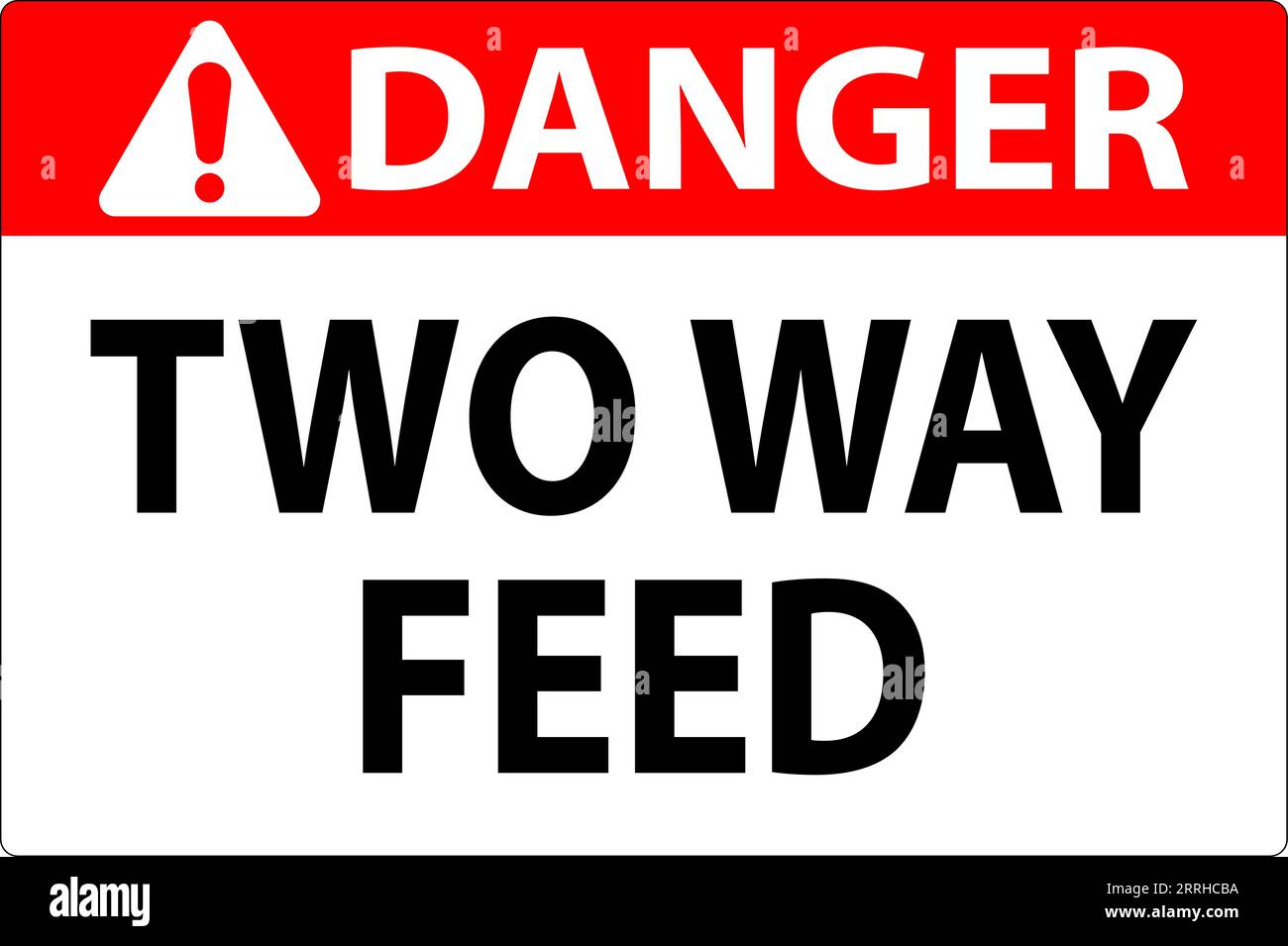 Danger Sign Two Way Feed Stock Vector Image & Art - Alamy