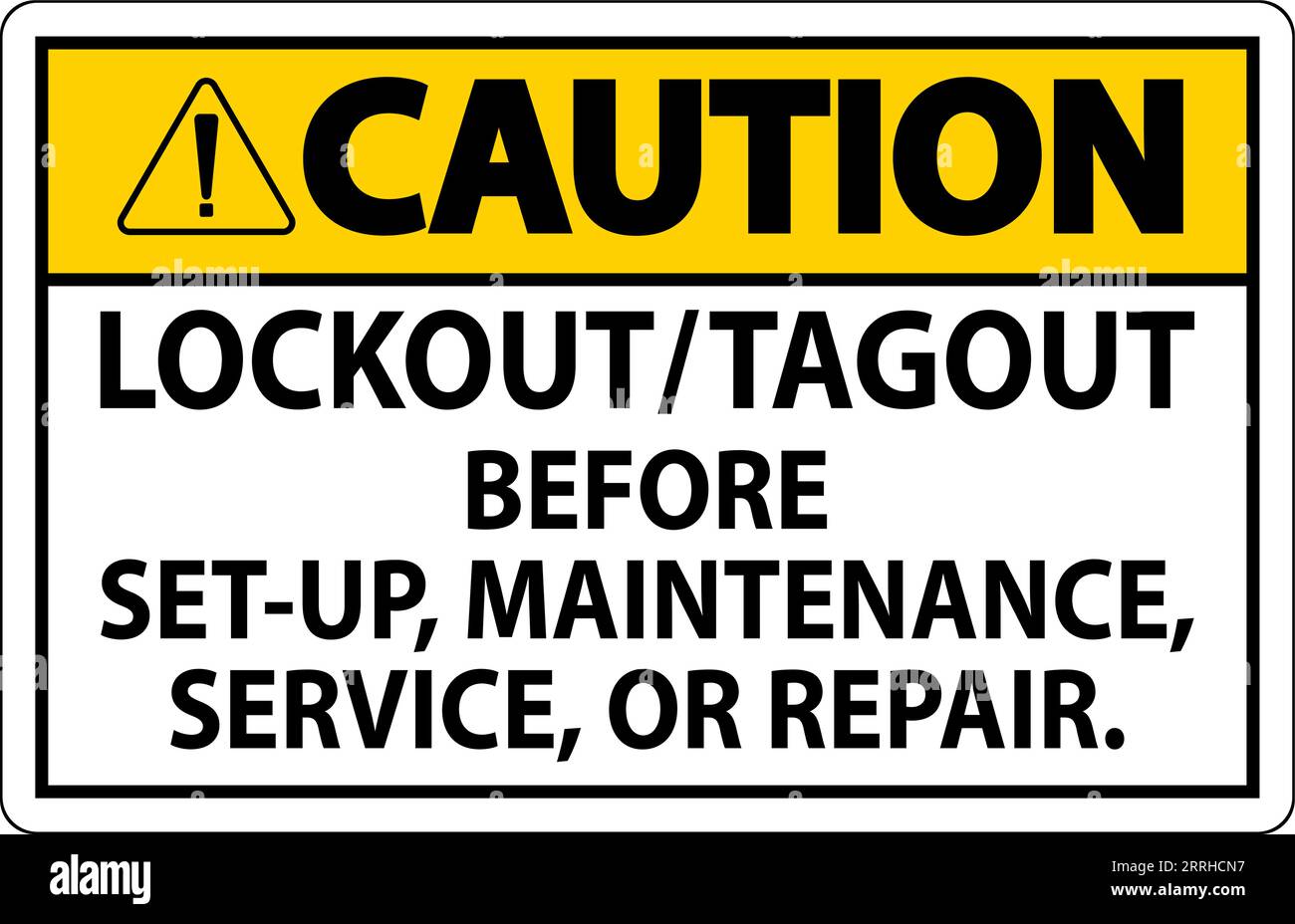 Caution Label: Lockout/Tagout Before Set-Up, Maintenance, Service Or ...