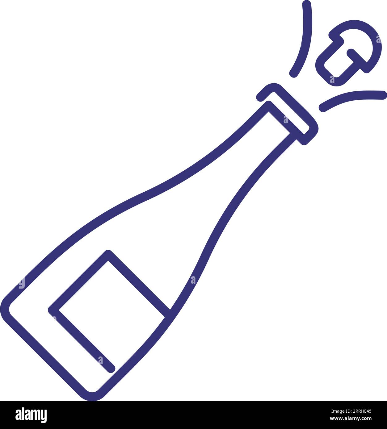 Champagne bottle line icon Stock Vector Image & Art - Alamy