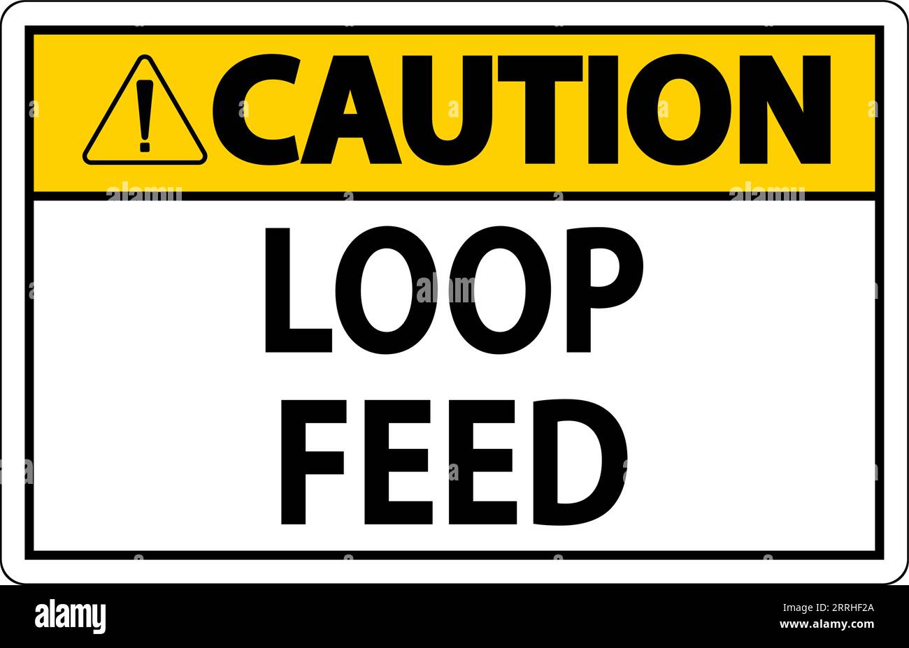 Caution Sign, Loop Feed Stock Vector