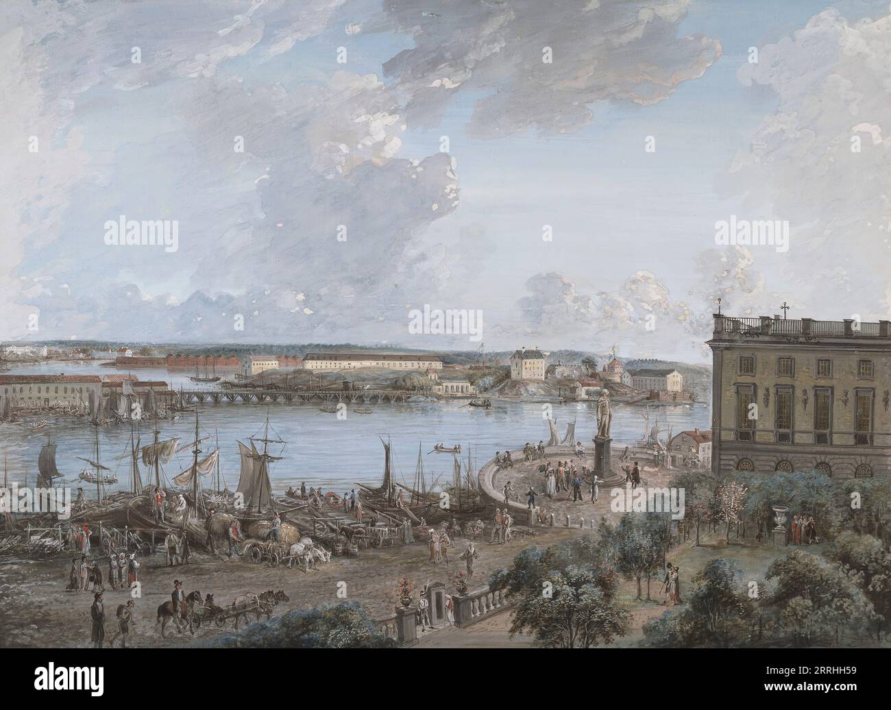 18th century painting harbour hi-res stock photography and images - Alamy
