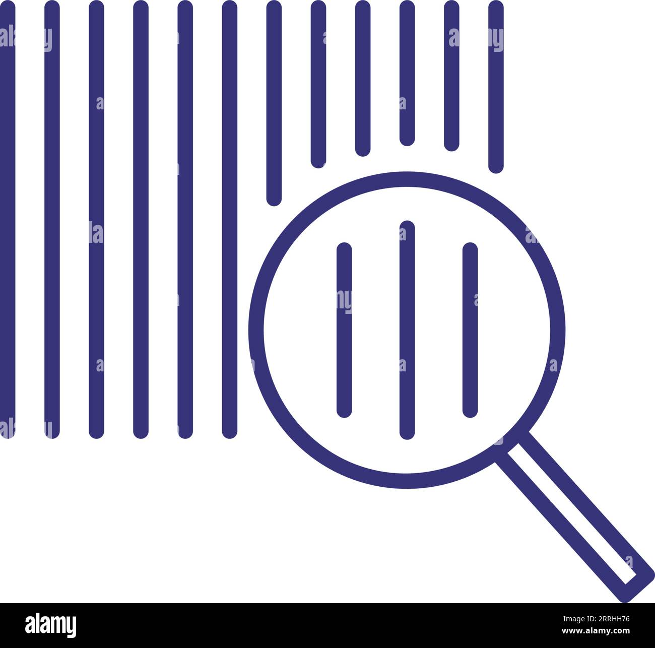 Analyzing barcode line icon Stock Vector