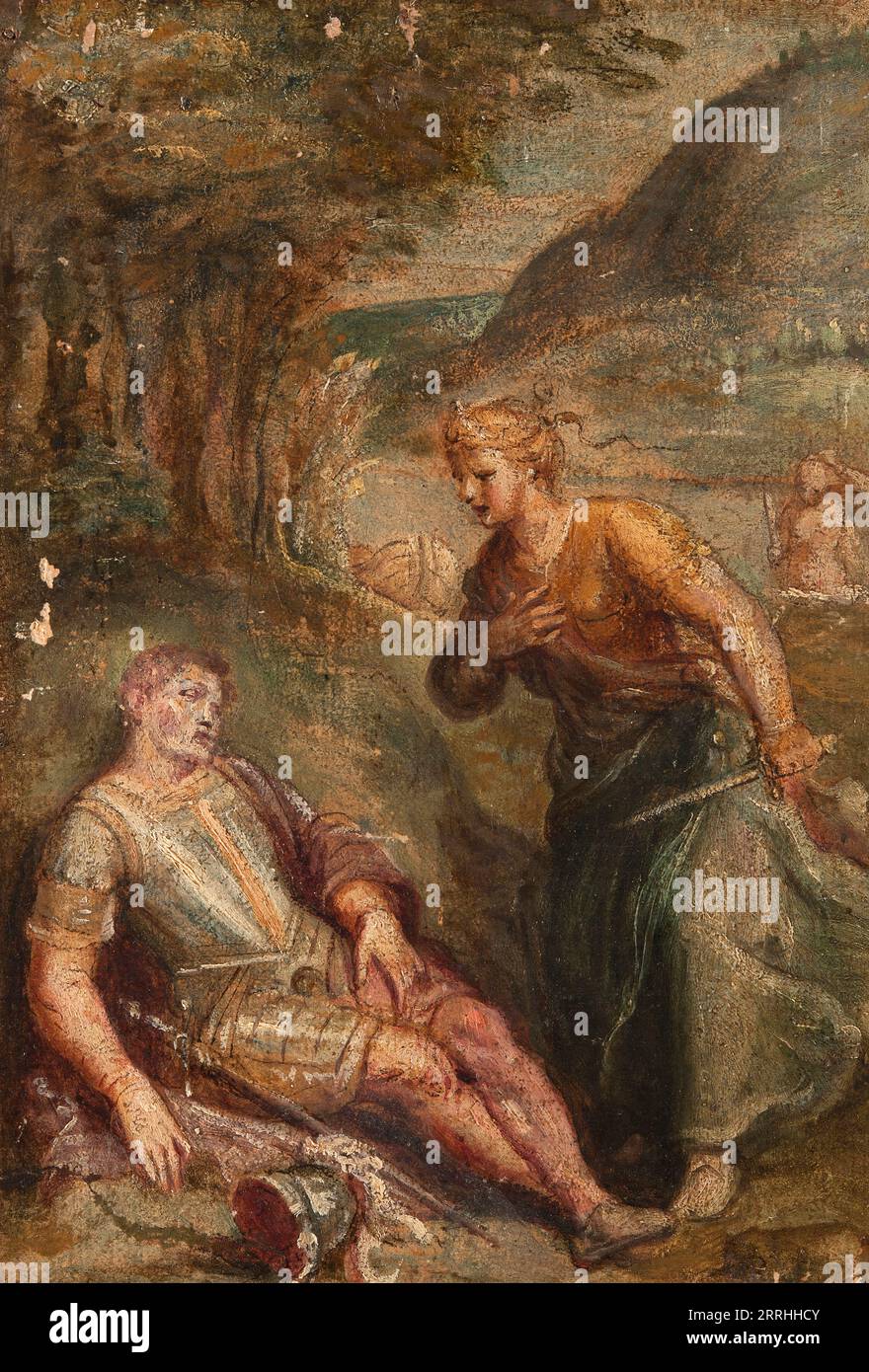 Rinaldo and Armida, c16th century. Stock Photo