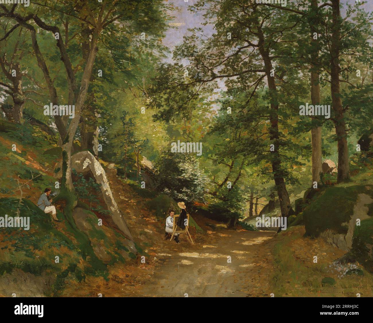 Summer Landscape near Fontainebleau, 1876 Stock Photo - Alamy