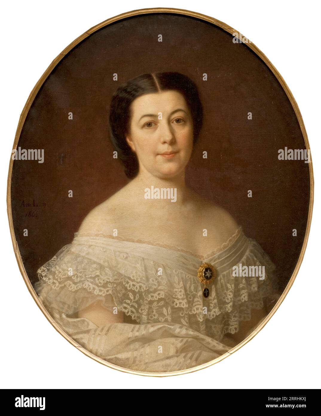 Oscara Fredrica Leopoldina Wahlstr&#xf6;m (1828-1895), married to the wholesaler, mill owner and banker Joseph Nathanael Micha&#xeb;li, c19th century. Stock Photo