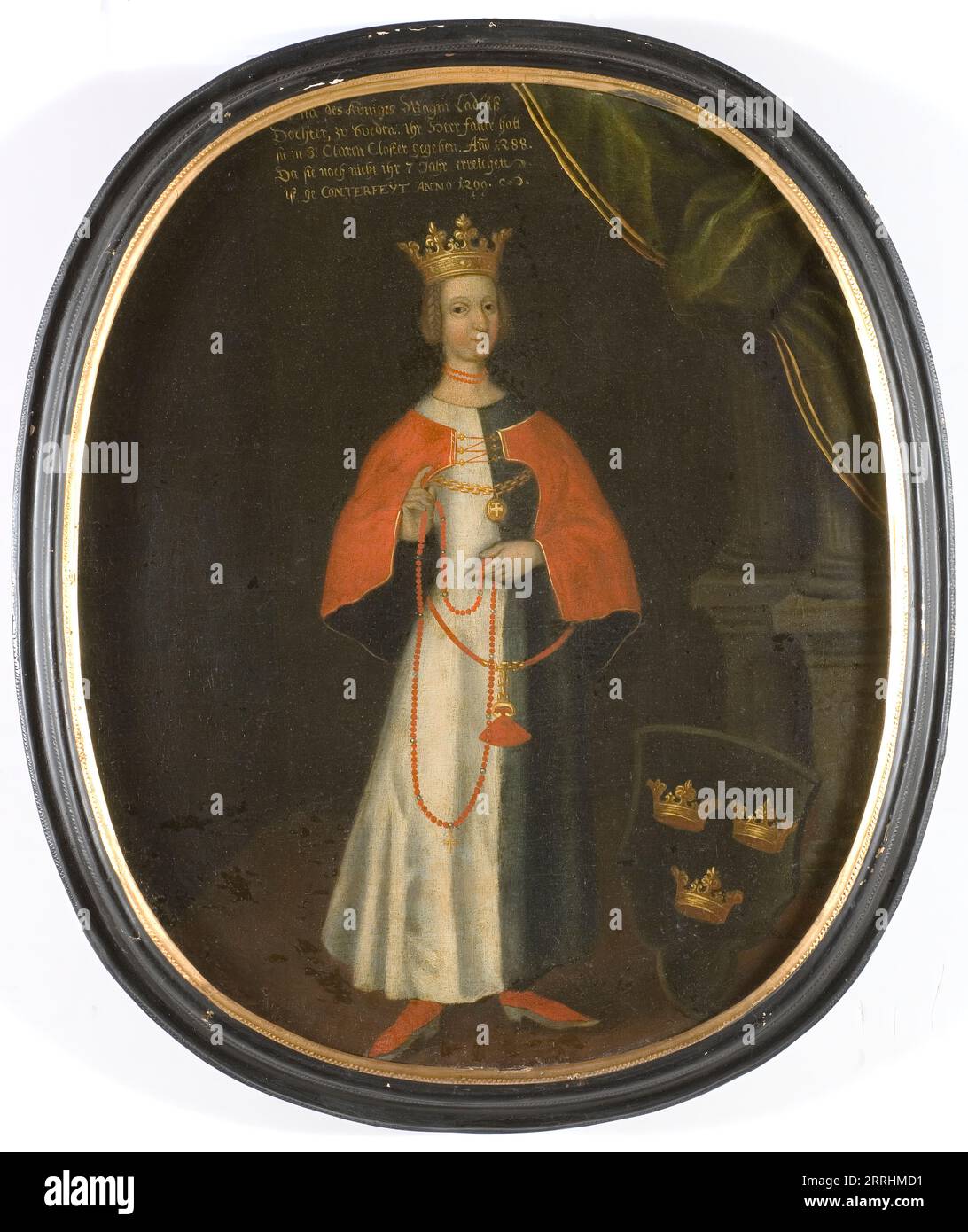 Helvig Queen of Sweden Princess of Holstein, c14th century. Stock Photo
