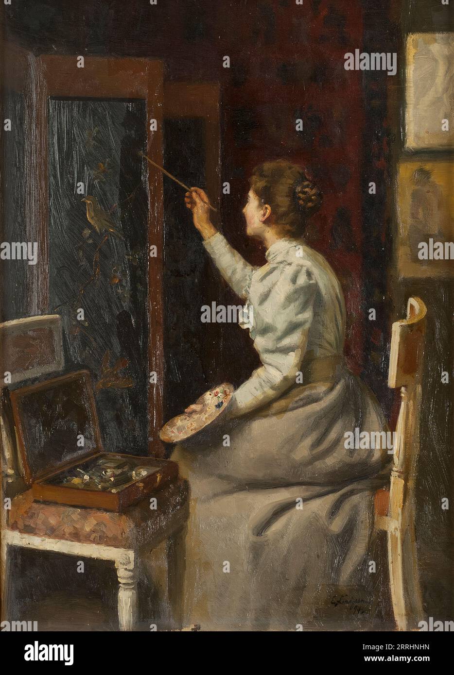 In the studio, 1894. Stock Photo